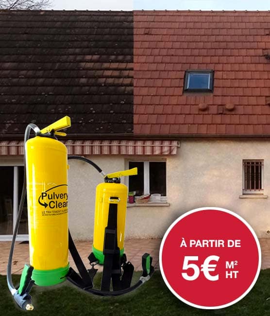 pulveryclean demoussage traitement toiture facade mur